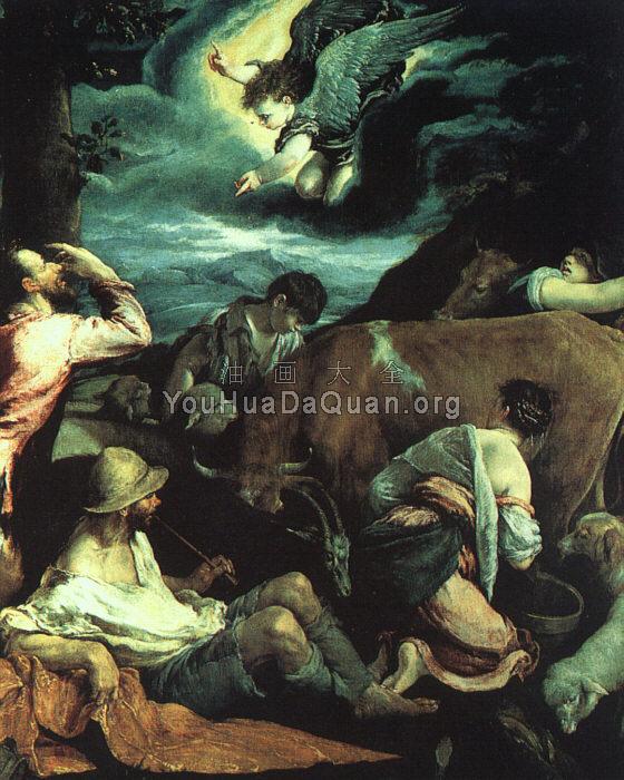 The Annunciation To The Shepherds - 雅格布·巴萨诺